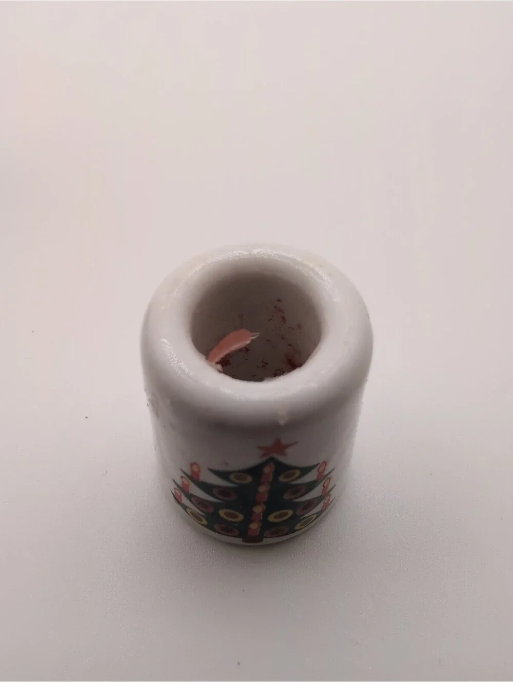 Vintage Christmas Miniature Porcelain Candle Holders Set Of 11 w/Original Box